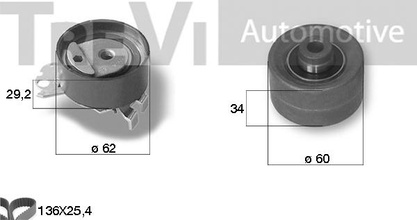 Trevi Automotive KD1210 - Timing Belt Set autospares.lv