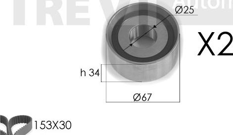 Trevi Automotive KD1218 - Timing Belt Set autospares.lv