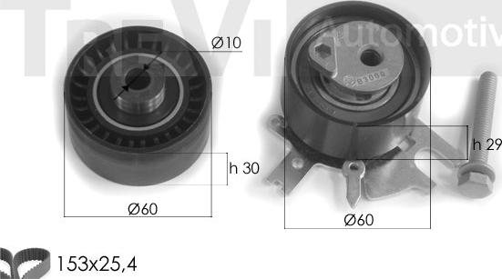 Trevi Automotive KD1283 - Timing Belt Set autospares.lv