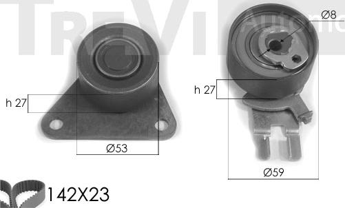 Trevi Automotive KD1237 - Timing Belt Set autospares.lv