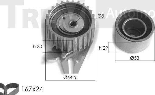 Trevi Automotive KD1226 - Timing Belt Set autospares.lv