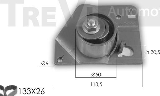 Trevi Automotive KD1274 - Timing Belt Set autospares.lv