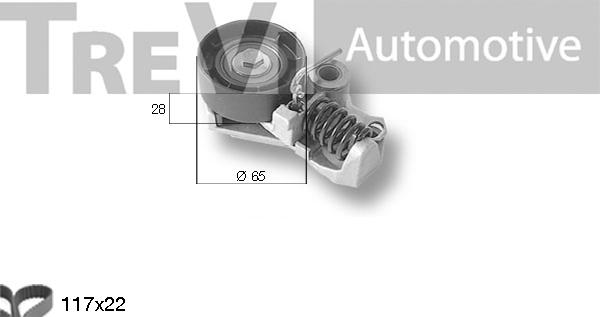 Trevi Automotive KD1278 - Timing Belt Set autospares.lv