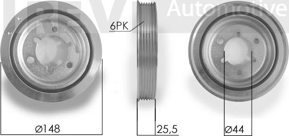 Trevi Automotive PC1093 - Belt Pulley, crankshaft autospares.lv