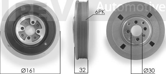 Trevi Automotive PC1045 - Belt Pulley, crankshaft autospares.lv