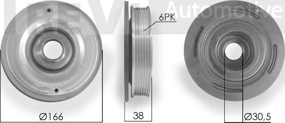 Trevi Automotive PC1009 - Belt Pulley, crankshaft autospares.lv