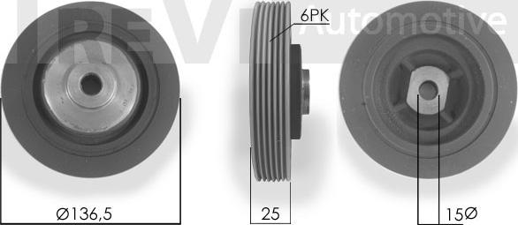 Trevi Automotive PC1004 - Belt Pulley, crankshaft autospares.lv