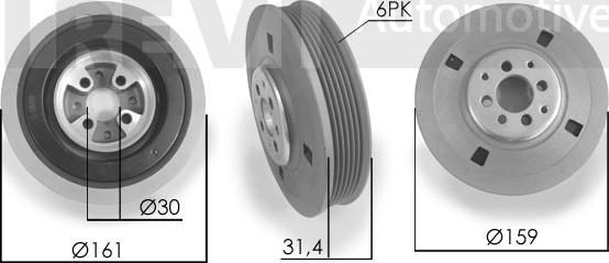 Trevi Automotive PC1019 - Belt Pulley, crankshaft autospares.lv