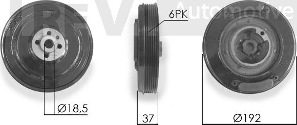 Trevi Automotive PC1011 - Belt Pulley, crankshaft autospares.lv