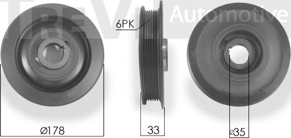 Trevi Automotive PC1018 - Belt Pulley, crankshaft autospares.lv