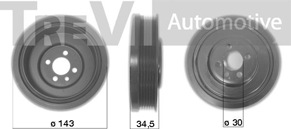 Trevi Automotive PC1036 - Belt Pulley, crankshaft autospares.lv