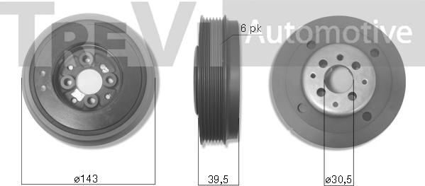 Trevi Automotive PC1070 - Belt Pulley, crankshaft autospares.lv