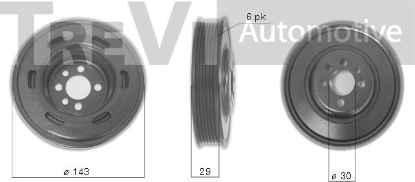 Trevi Automotive PC1077 - Belt Pulley, crankshaft autospares.lv