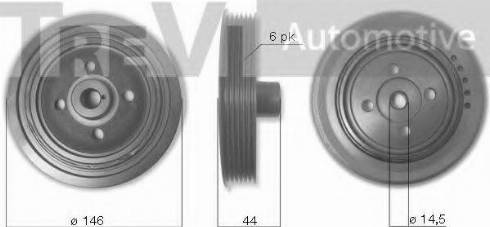 Trevi Automotive PC1199 - Belt Pulley, crankshaft autospares.lv