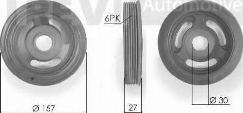 Trevi Automotive PC1117 - Belt Pulley, crankshaft autospares.lv