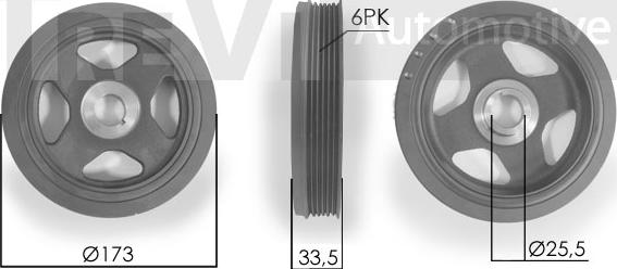 Trevi Automotive PC1135 - Belt Pulley, crankshaft autospares.lv