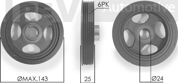 Trevi Automotive PC1133 - Belt Pulley, crankshaft autospares.lv