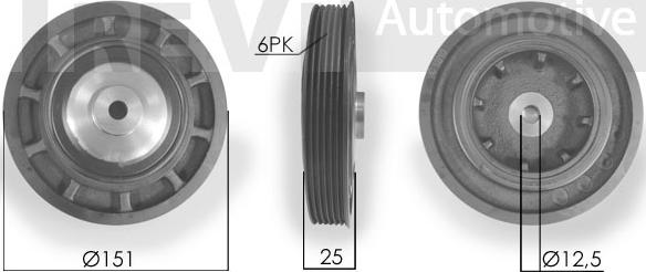 Trevi Automotive PC1174 - Belt Pulley, crankshaft autospares.lv