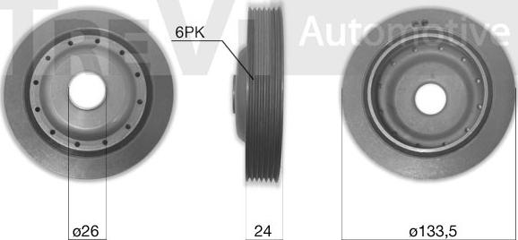 Trevi Automotive PC1219 - Belt Pulley, crankshaft autospares.lv