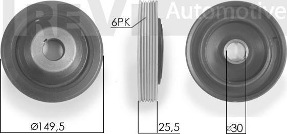 Trevi Automotive PC1212 - Belt Pulley, crankshaft autospares.lv