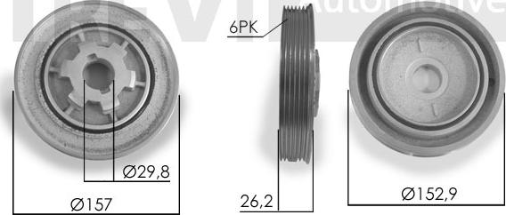 Trevi Automotive PC1239 - Belt Pulley, crankshaft autospares.lv