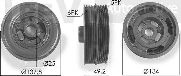 Trevi Automotive PC1238 - Belt Pulley, crankshaft autospares.lv