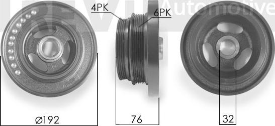 Trevi Automotive PC1220 - Belt Pulley, crankshaft autospares.lv