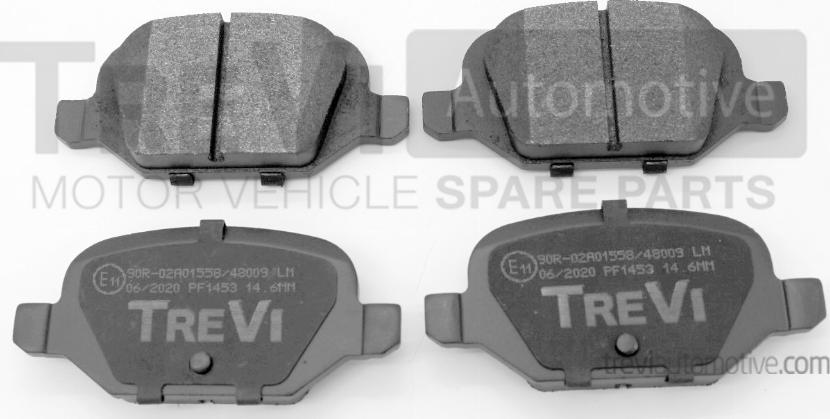 Trevi Automotive PF1453 - Brake Pad Set, disc brake autospares.lv