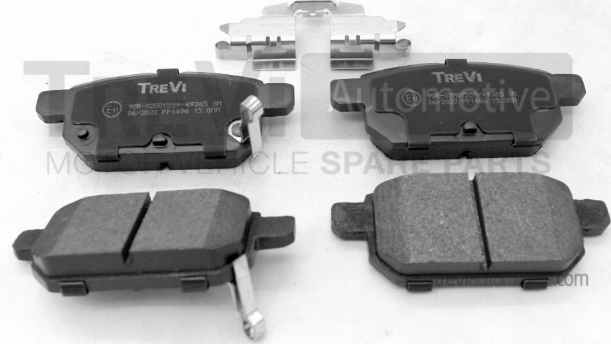 Trevi Automotive PF1486 - Brake Pad Set, disc brake autospares.lv