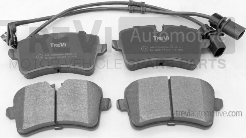 Trevi Automotive PF1481 - Brake Pad Set, disc brake autospares.lv