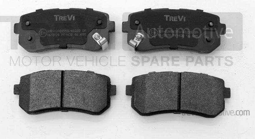 Trevi Automotive PF1430 - Brake Pad Set, disc brake autospares.lv