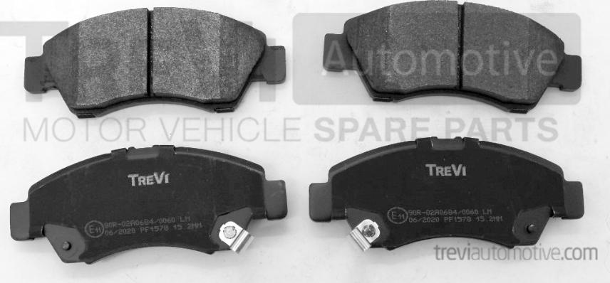 Trevi Automotive PF1578 - Brake Pad Set, disc brake autospares.lv