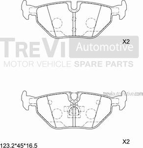 Trevi Automotive PF1056 - Brake Pad Set, disc brake autospares.lv