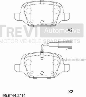 Trevi Automotive PF1066 - Brake Pad Set, disc brake autospares.lv