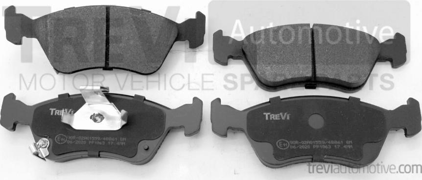 Trevi Automotive PF1063 - Brake Pad Set, disc brake autospares.lv