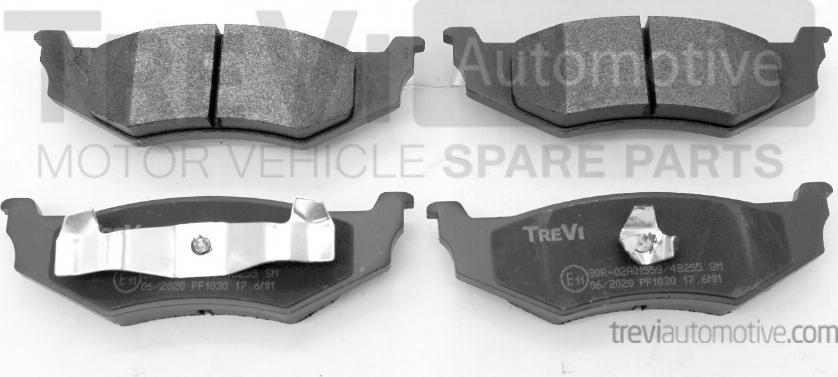 Trevi Automotive PF1030 - Brake Pad Set, disc brake autospares.lv
