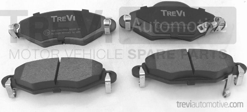 Trevi Automotive PF1143 - Brake Pad Set, disc brake autospares.lv