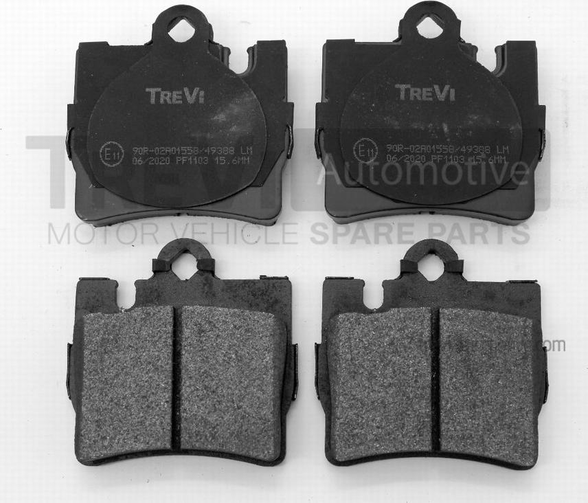 Trevi Automotive PF1103 - Brake Pad Set, disc brake autospares.lv