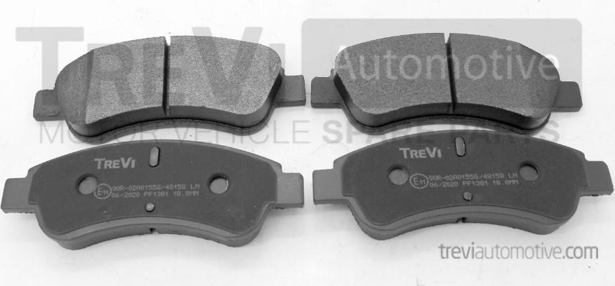 Trevi Automotive PF1381 - Brake Pad Set, disc brake autospares.lv