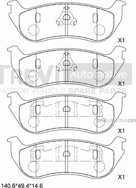 Jeep K05191823AA - Brake Pad Set, disc brake autospares.lv