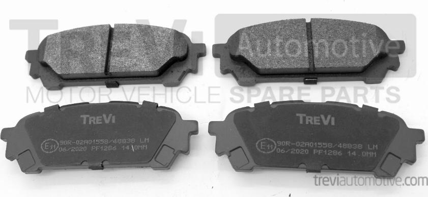 Trevi Automotive PF1286 - Brake Pad Set, disc brake autospares.lv