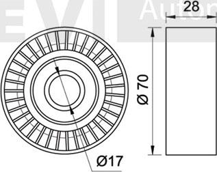 Trevi Automotive TA1917 - Pulley, v-ribbed belt autospares.lv