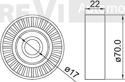 Trevi Automotive TA1936 - Pulley, v-ribbed belt autospares.lv