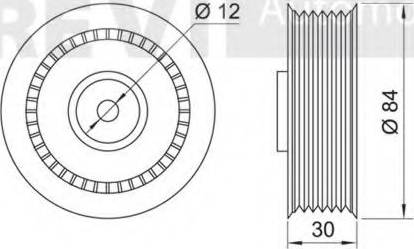 Trevi Automotive TA1445 - Pulley, v-ribbed belt autospares.lv