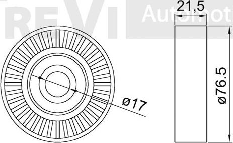 Trevi Automotive TA1545 - Pulley, v-ribbed belt autospares.lv