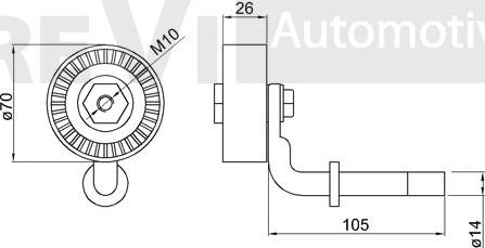 Trevi Automotive TA1551 - Pulley, v-ribbed belt autospares.lv