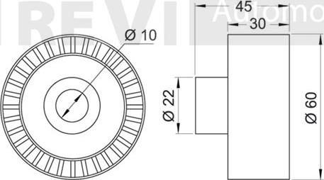 Trevi Automotive TA1561 - Pulley, v-ribbed belt autospares.lv