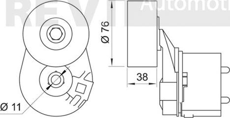 Trevi Automotive TA1568 - Belt Tensioner, v-ribbed belt autospares.lv