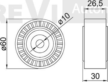 Trevi Automotive TA1537 - Pulley, v-ribbed belt autospares.lv