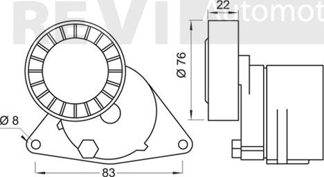 Trevi Automotive TA1525 - Belt Tensioner, v-ribbed belt autospares.lv